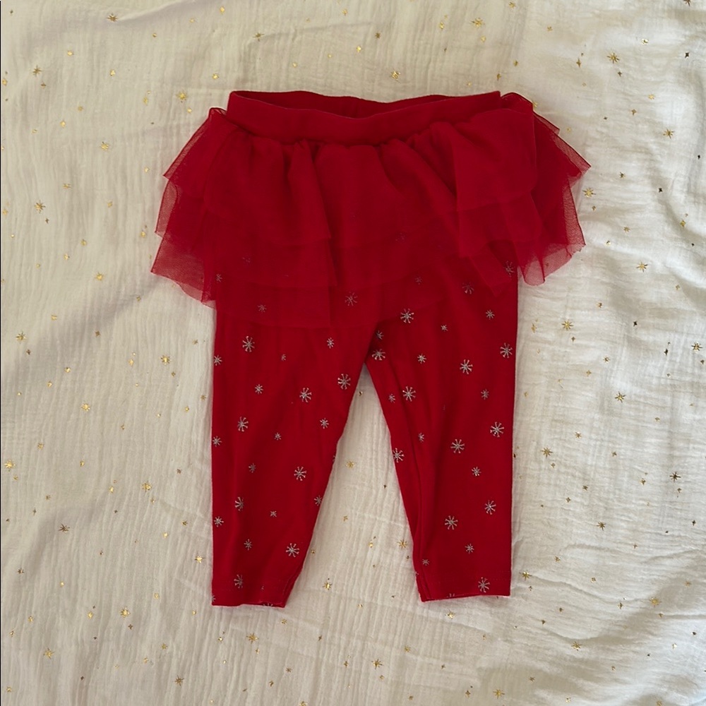 Carter's Vibrant Red Leggings with Tulle Skirt